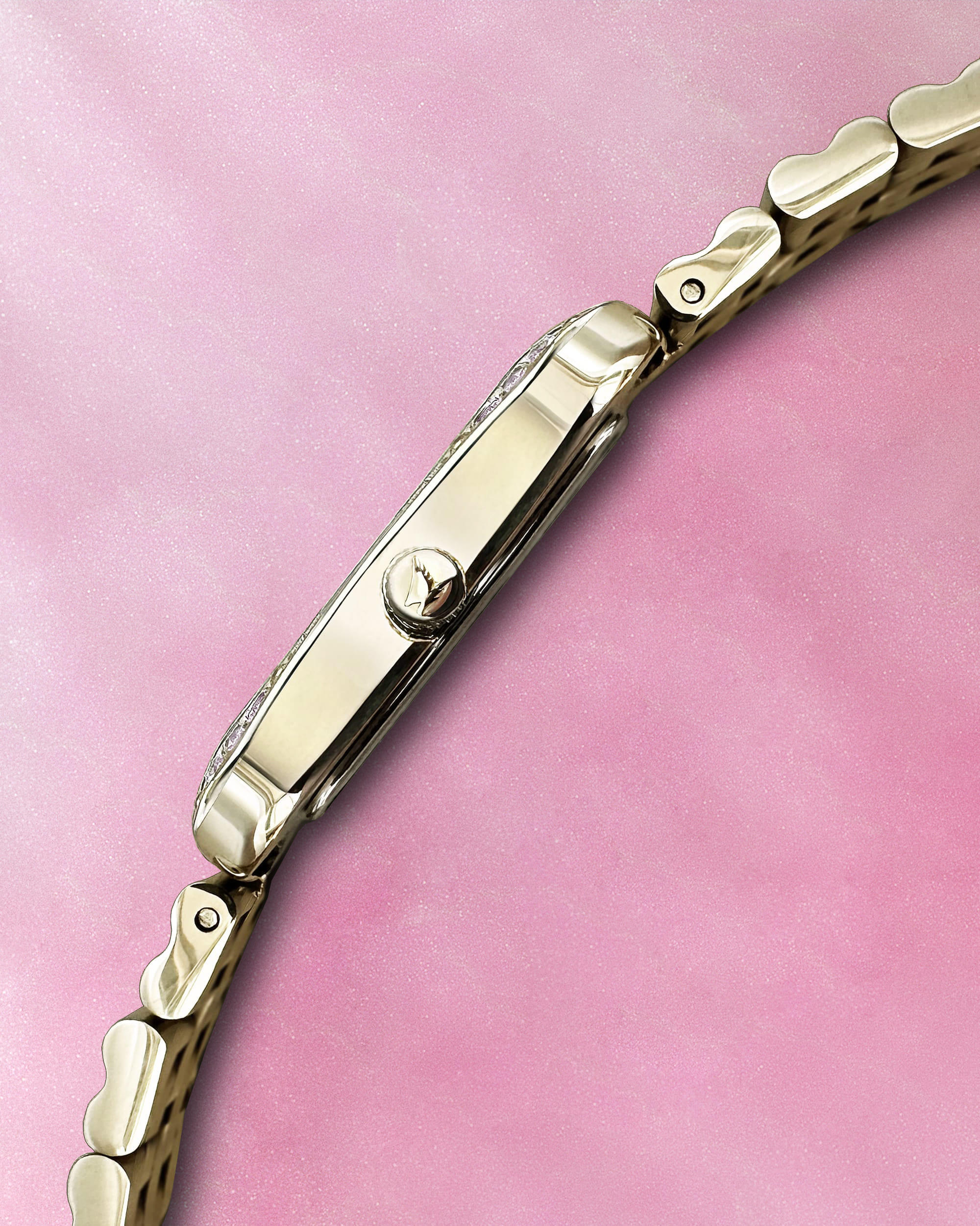 H&B Cronvas Pavé, Gold & Pink Pearl - Hexter & Baines