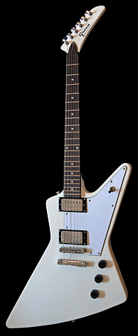 Green Explorer, Arctic White with White headstock