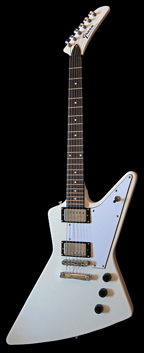 Green Explorer, Arctic White with White headstock