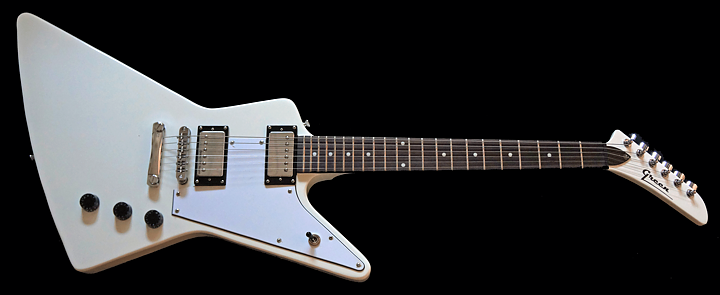 Green Explorer, Arctic White with White headstock