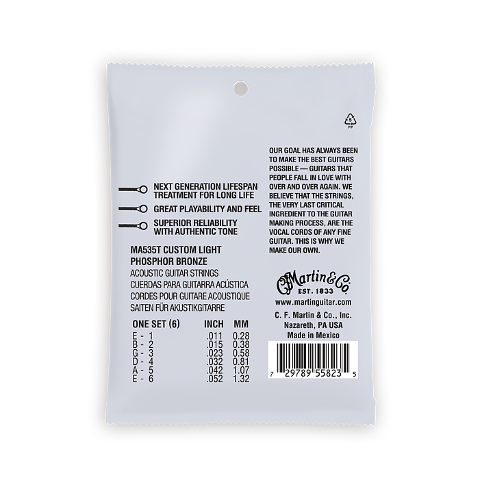 Martin MA535T Phosphor Bronze 11-52 Lifespan 2.0