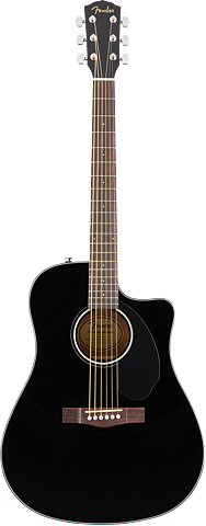 FENDER CD-60SCE BLACK WN