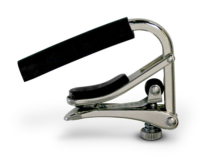 Shubb Capo C1 -   för stålsträngad gitarr, blankpolerad nickel.