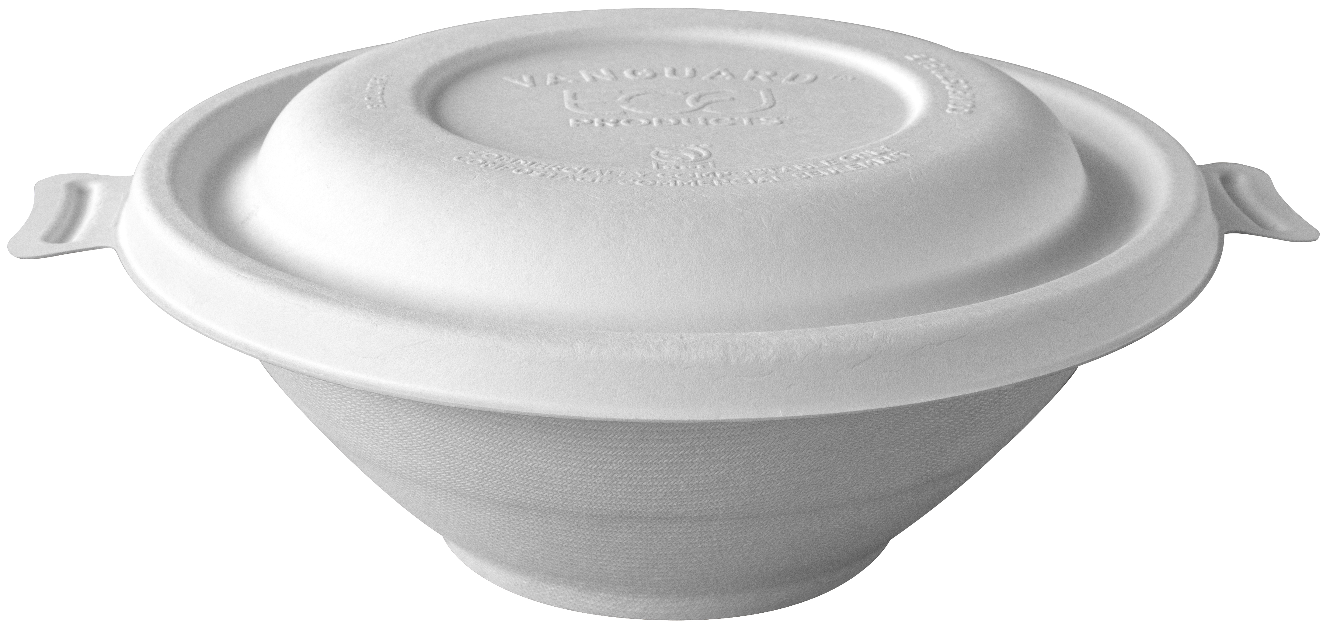 Bowl LID 6-8 oz/175-235 ml white molded fiber 600 pcs/case - 2