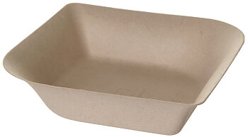 Deep square bamboo bowl - 140x140mm