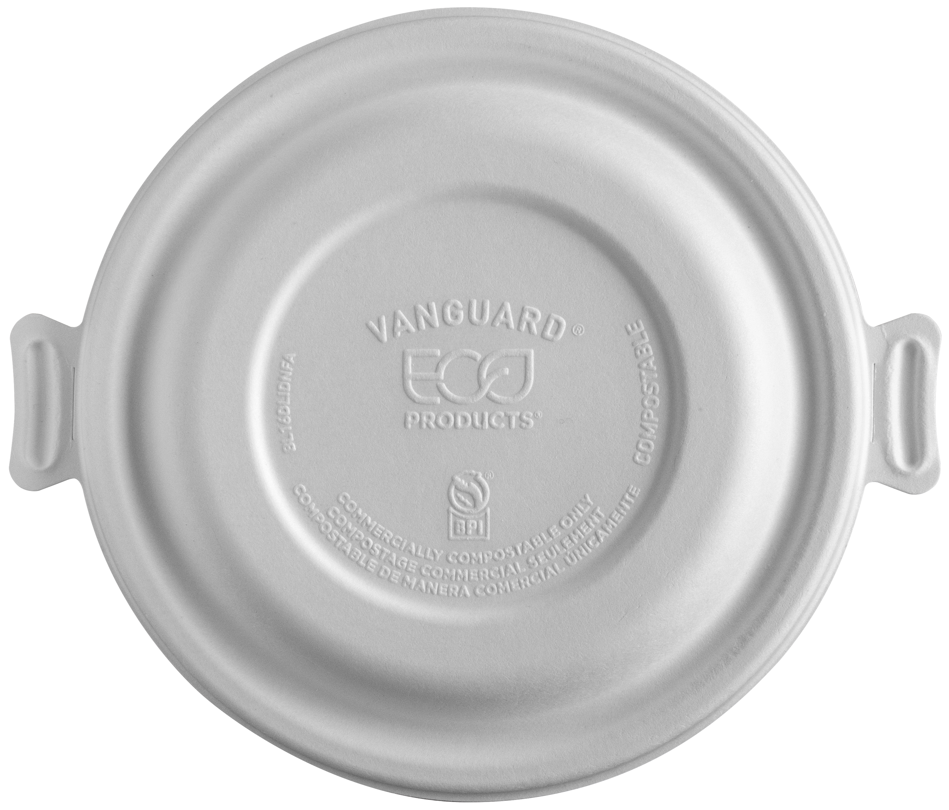 Kupollock till rund bagasseskål - passar 355-470ml / 12-16oz