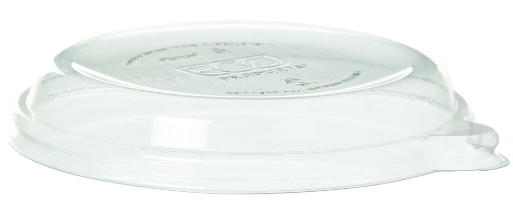 Plastlock till rund bagasseskål - passar 355-470ml / 12-16oz