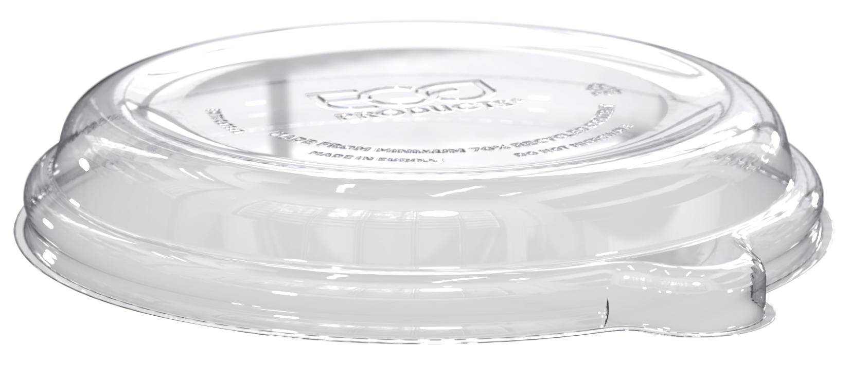 Kupolplastlock till rund bagasseskål - passar 355-470ml / 12-16oz