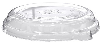 Kupolplastlock till rund bagasseskål - passar 355-470ml / 12-16oz