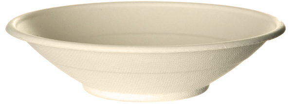 Rund nudelskål i naturfärgad bagasse - 710ml / 24oz