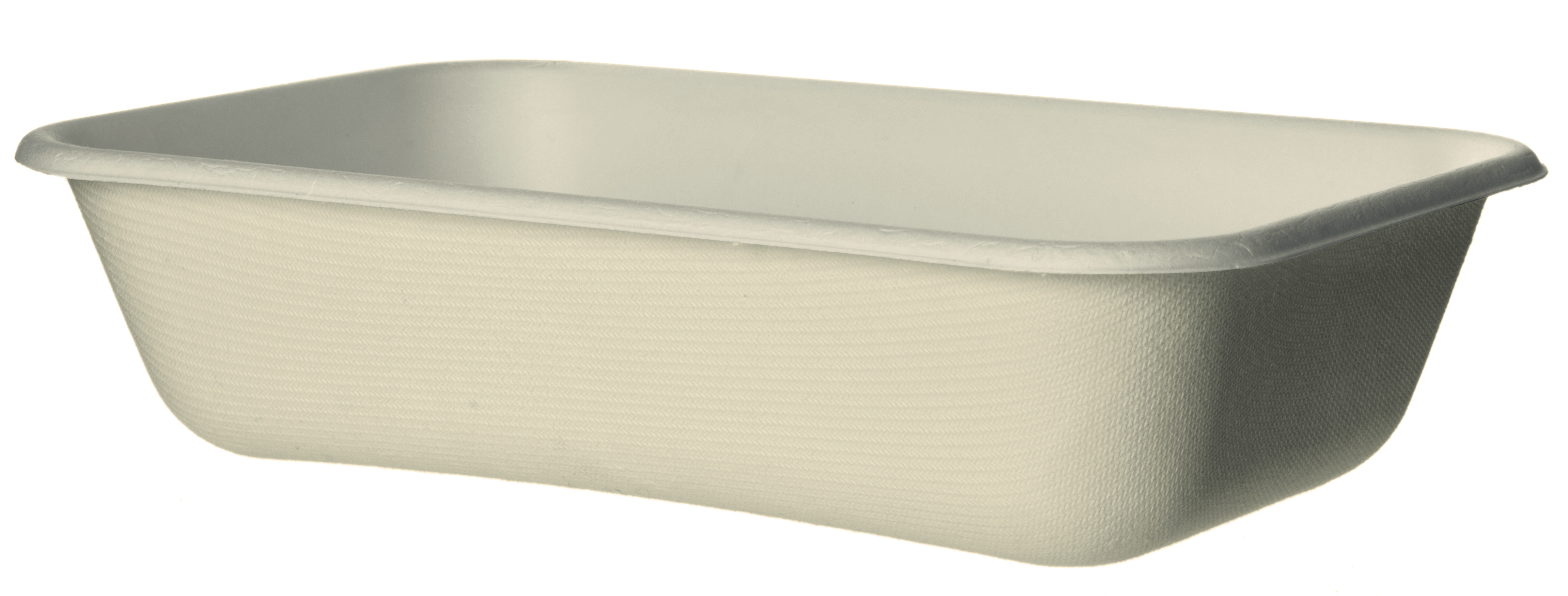 Soak-proof natural rectangular bagasse container - 940ml / 32oz