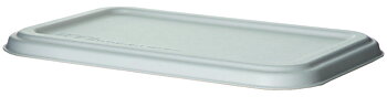 Lid with vent holes for rectangular bagasse container - fits 710-940ml / 24-32oz