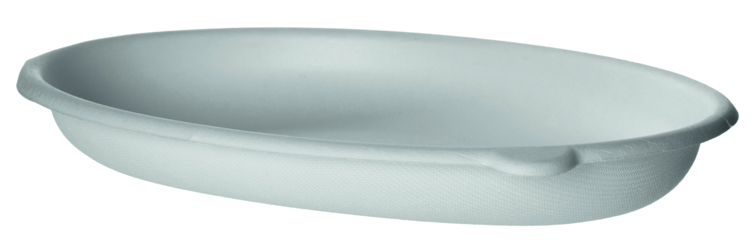 Oval bagasse container - 710ml / 24oz