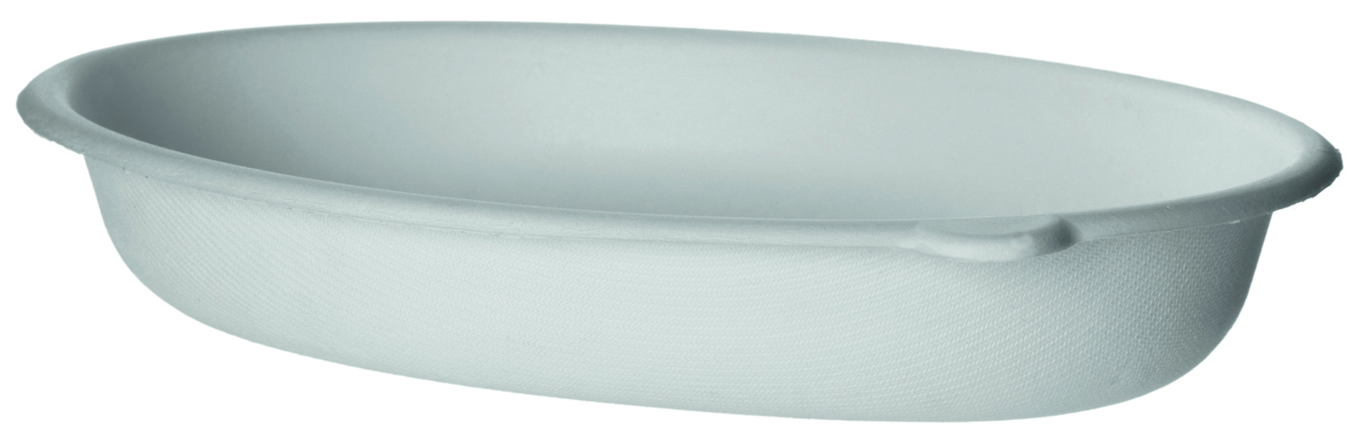 Oval bagasse container - 940ml / 32oz