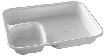 Nacho tray with 2 compartments - 165x215x35mm