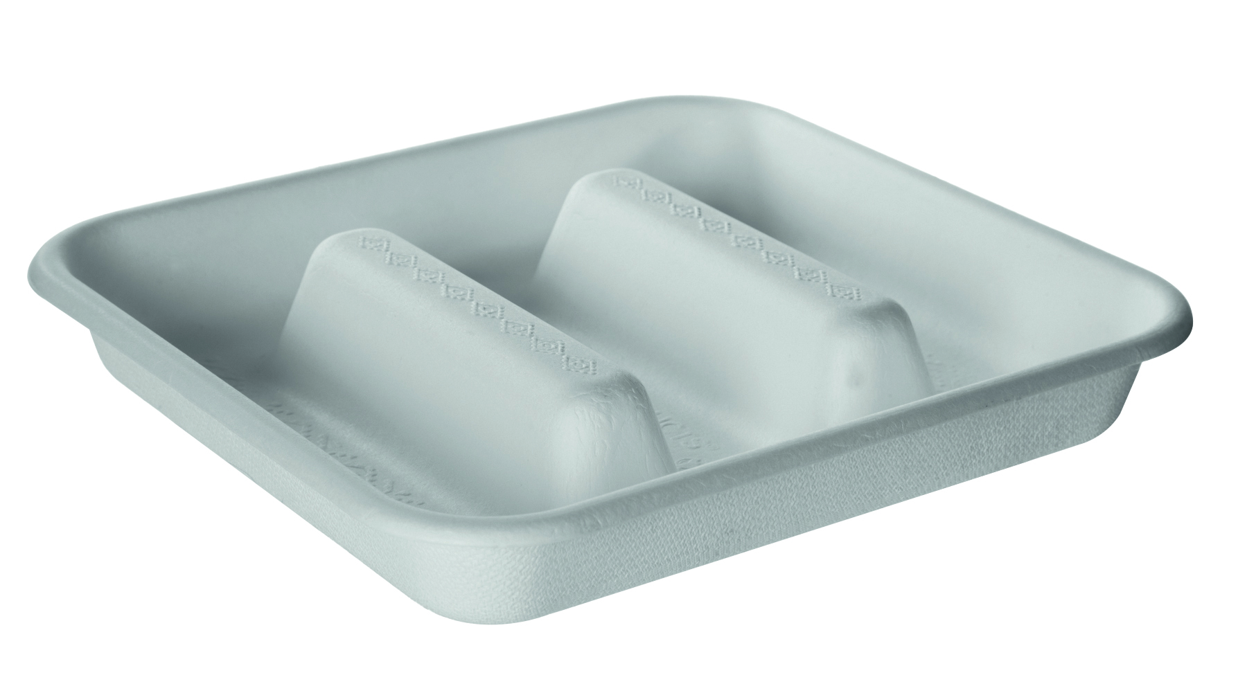 Taco tray with 3 compartments - 170x180x30mm