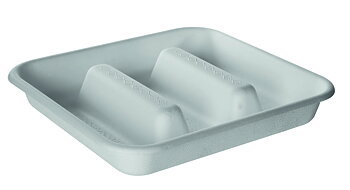Taco tray with 3 compartments - 170x180x30mm