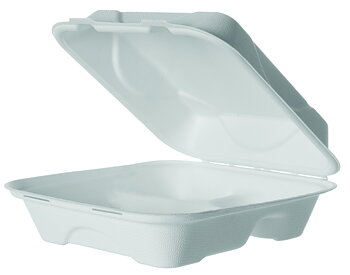 Clamshell with 3 compartments - 200x200x75mm