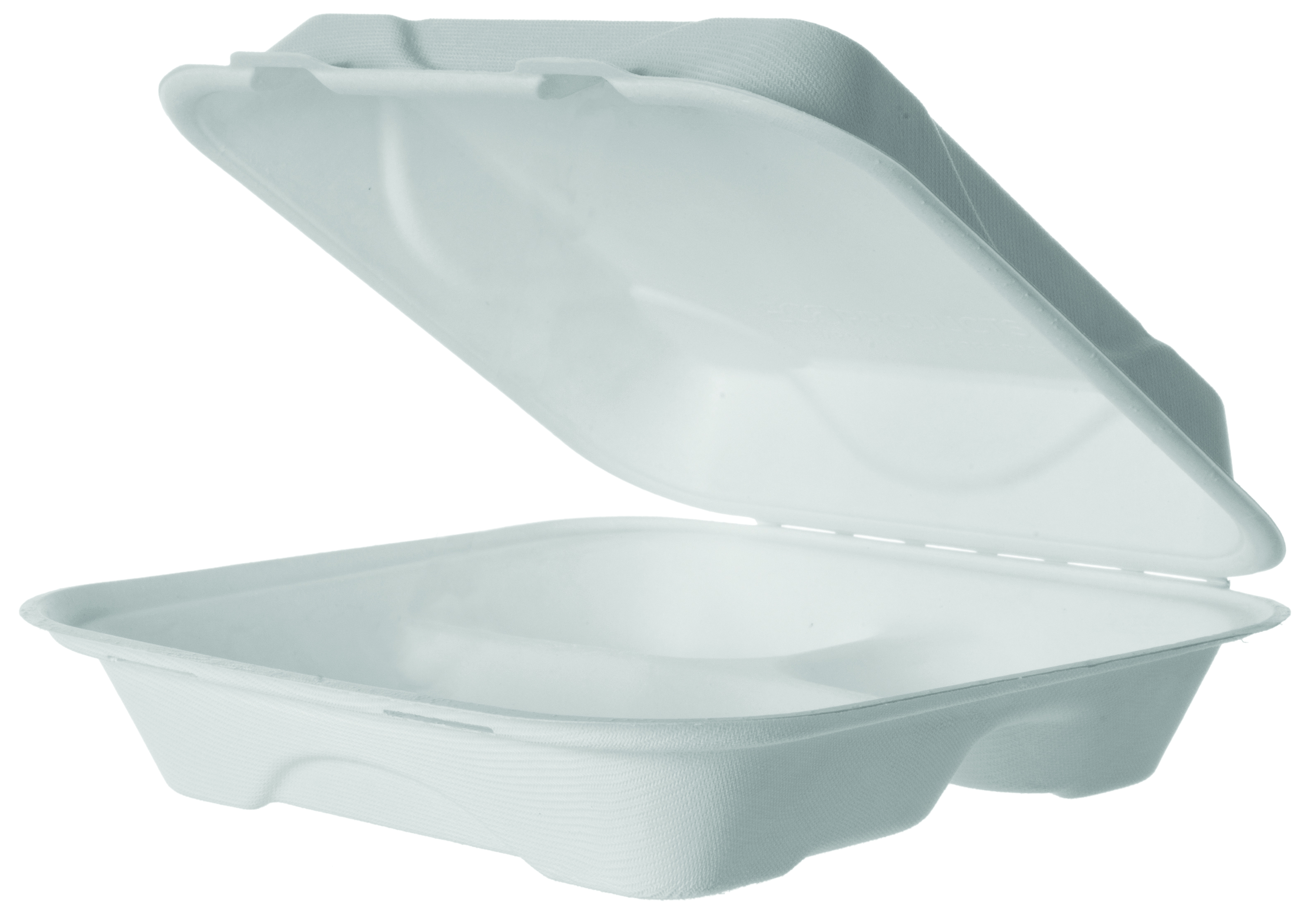 Clamshell with 3 compartments - 230x230x75mm