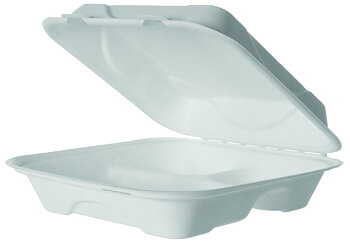 Clamshell with 3 compartments - 230x230x75mm