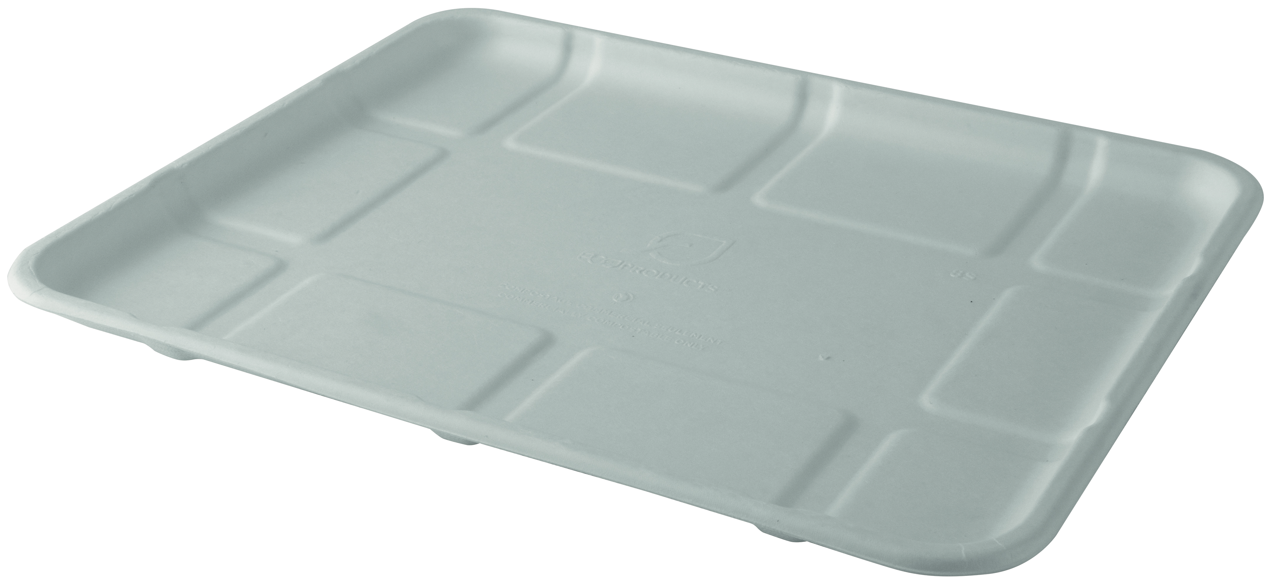 Bagasse food tray - 267x215x14mm