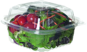 Clamshell container with hinged lid - 800ml / 27oz