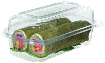 Clamshell container with hinged lid - 1100ml / 37oz