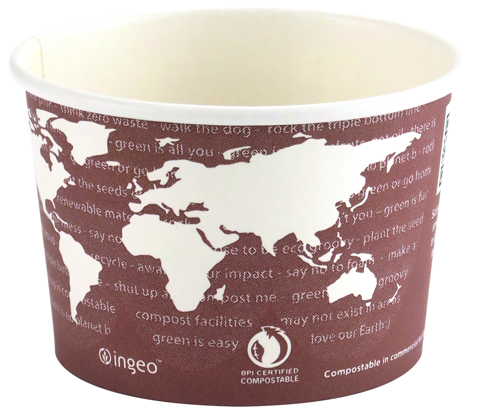 WorldArt paper food container - 235ml / 8oz