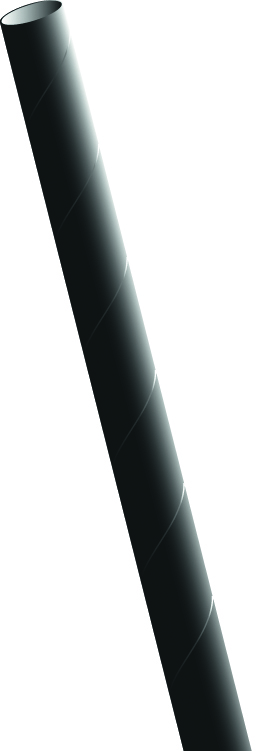 Black paper straw - 195 / 6mm