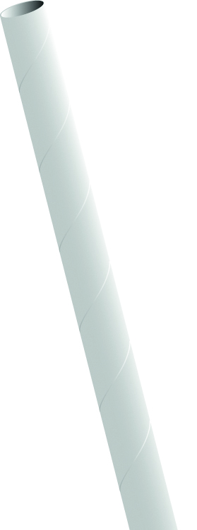 Vitt papperssugrör - 195 / 6mm