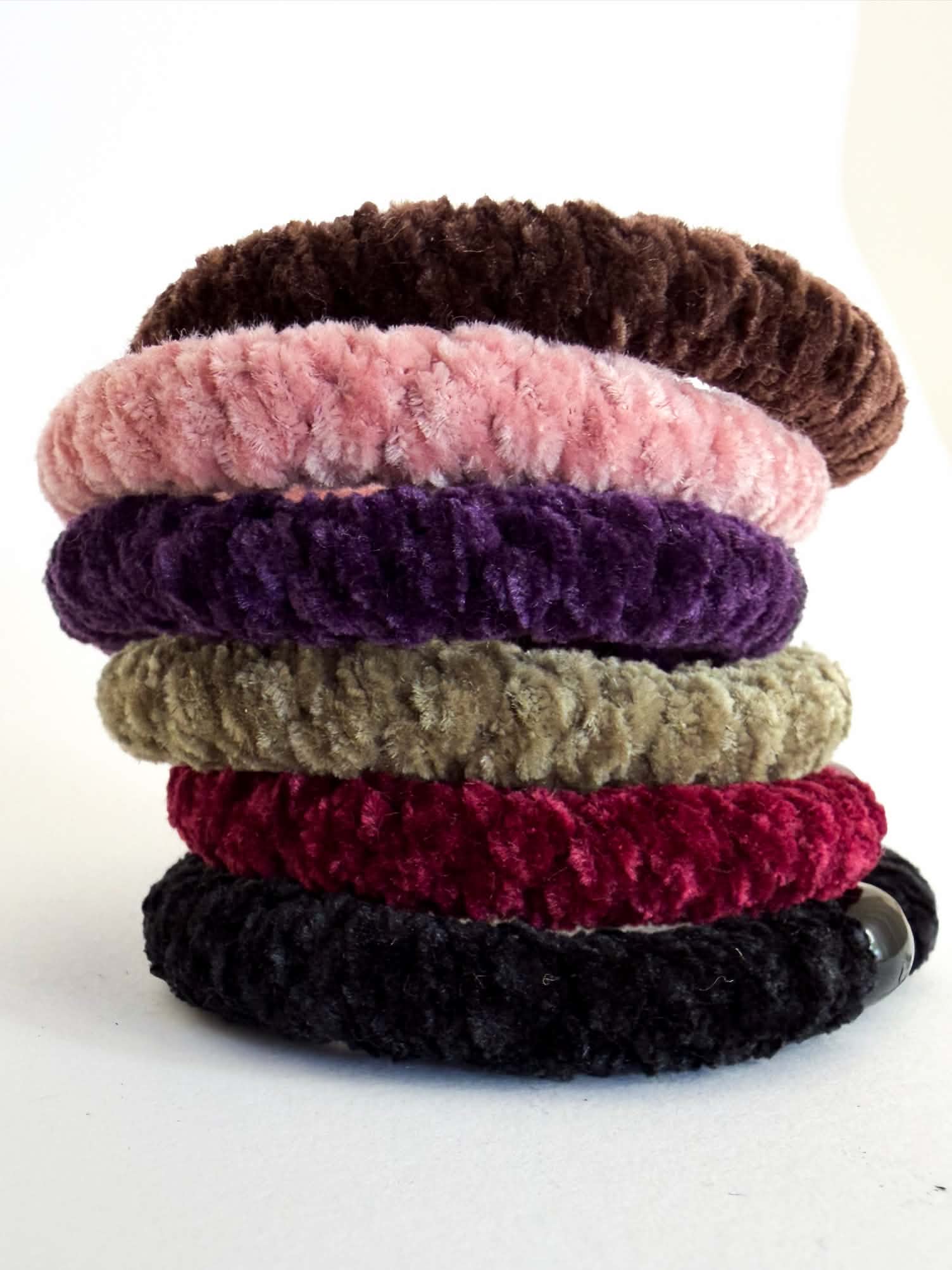 NEW ELASTIC HAIR TIES FLUFFY 