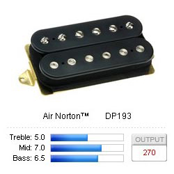 ディマジオ　DP193 AIR NORTON Nickel Amazon.com: DiMarzio DP 193BK Air Norton Humbucker Electric