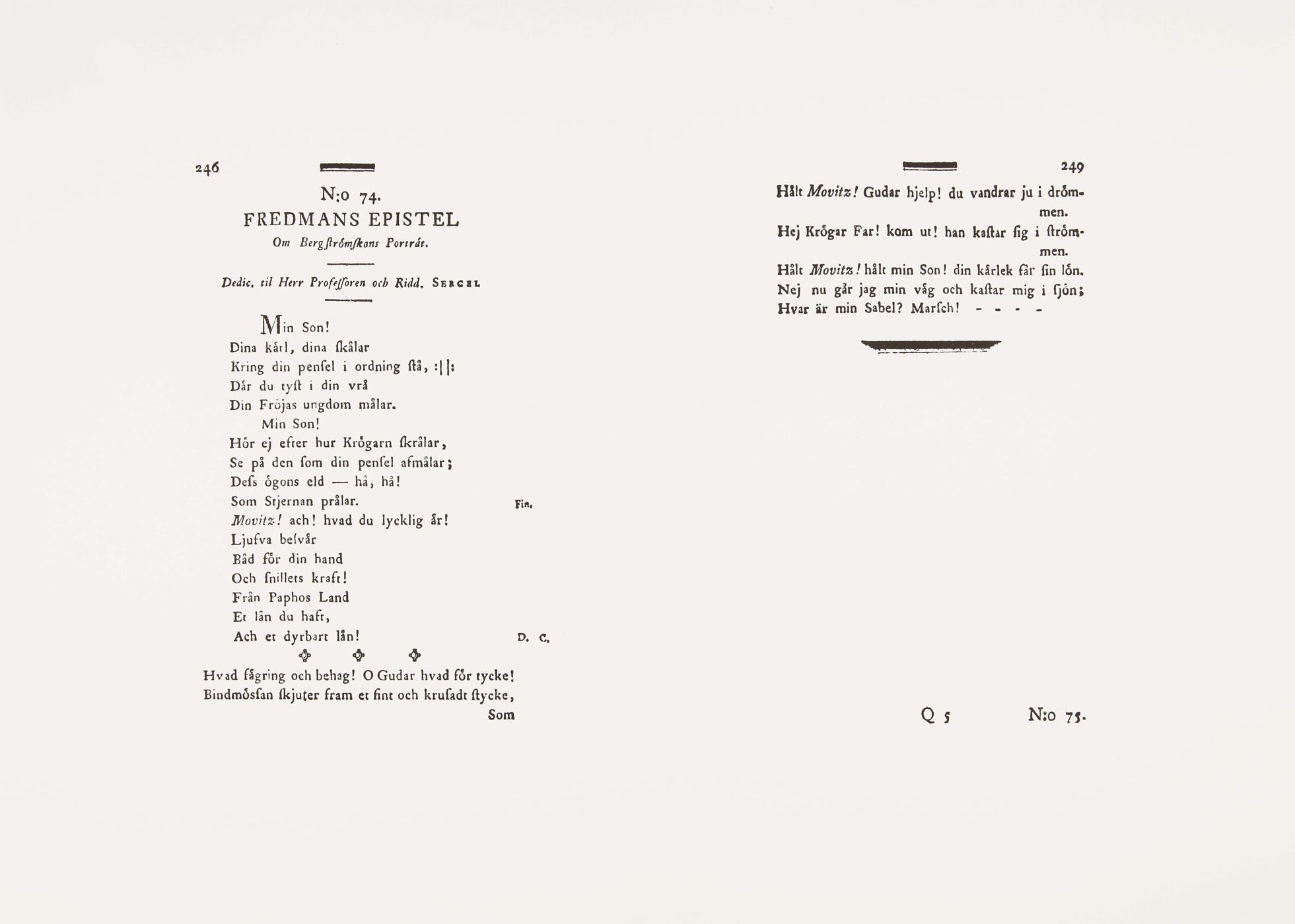 Epistle of Fredman no. 74 - 2