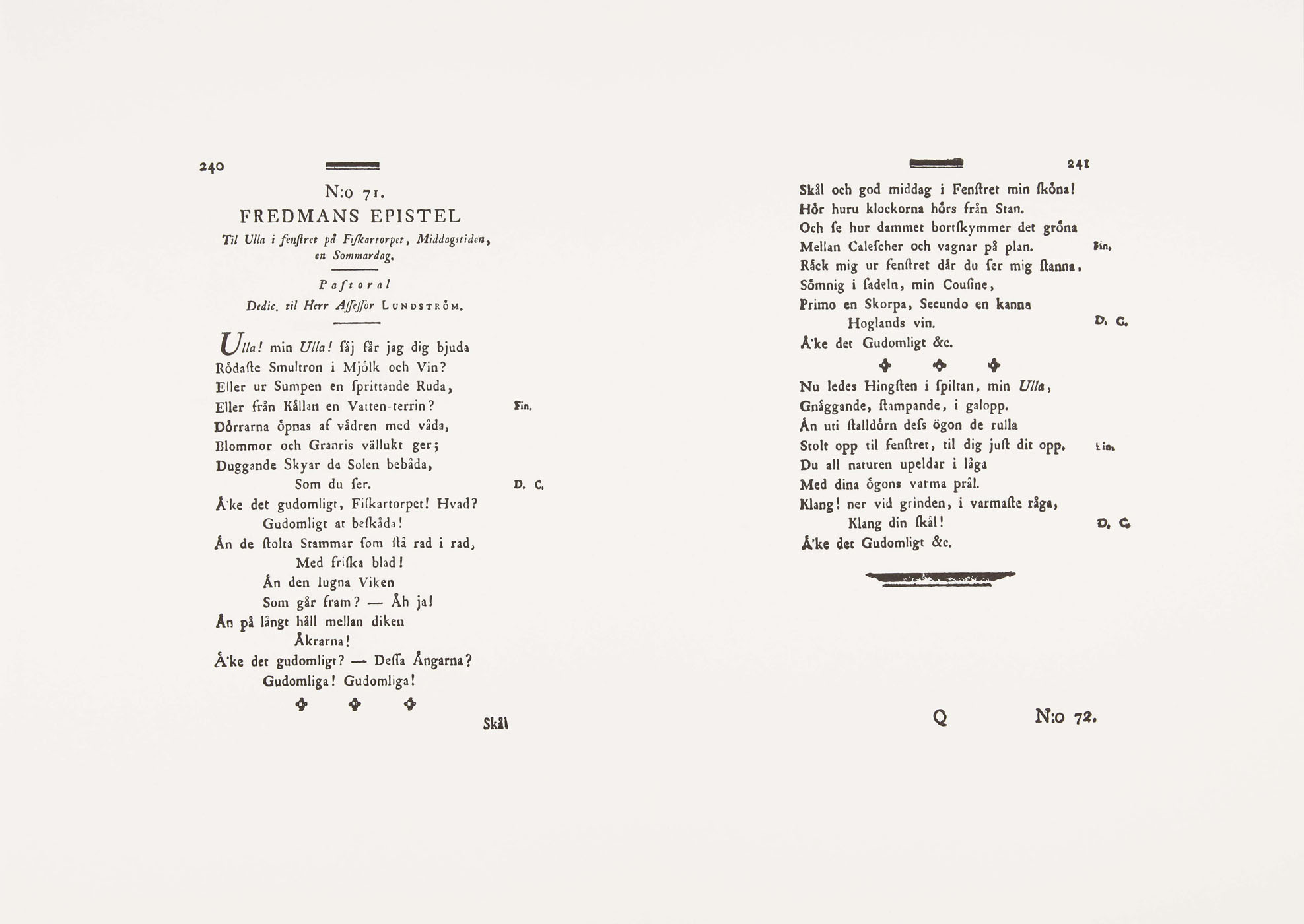 Epistle of Fredman no. 71 - 2
