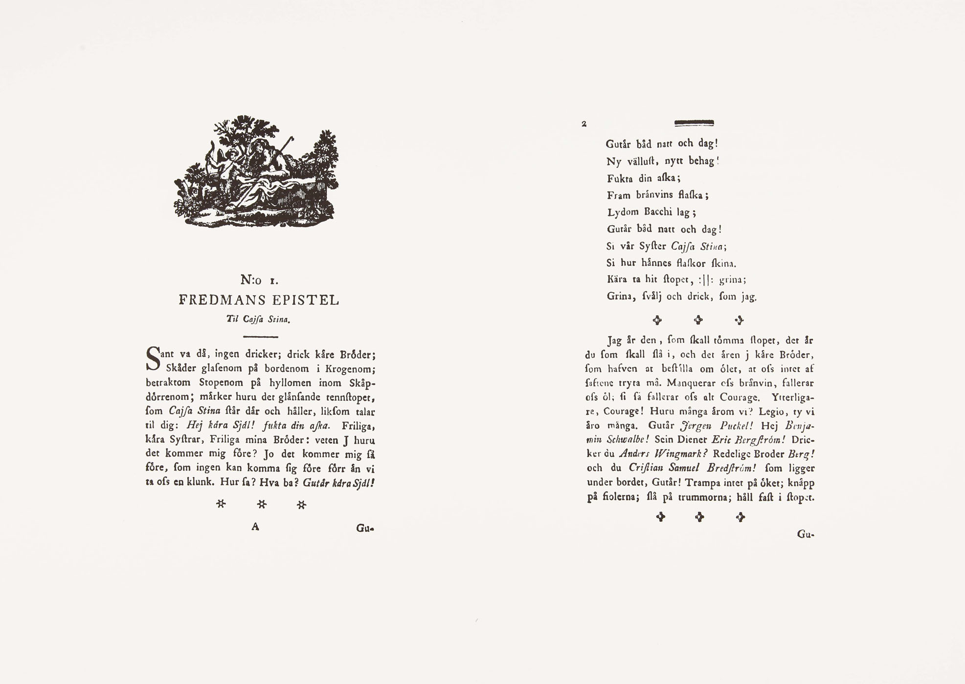 Epistle of Fredman no. 1 - 2
