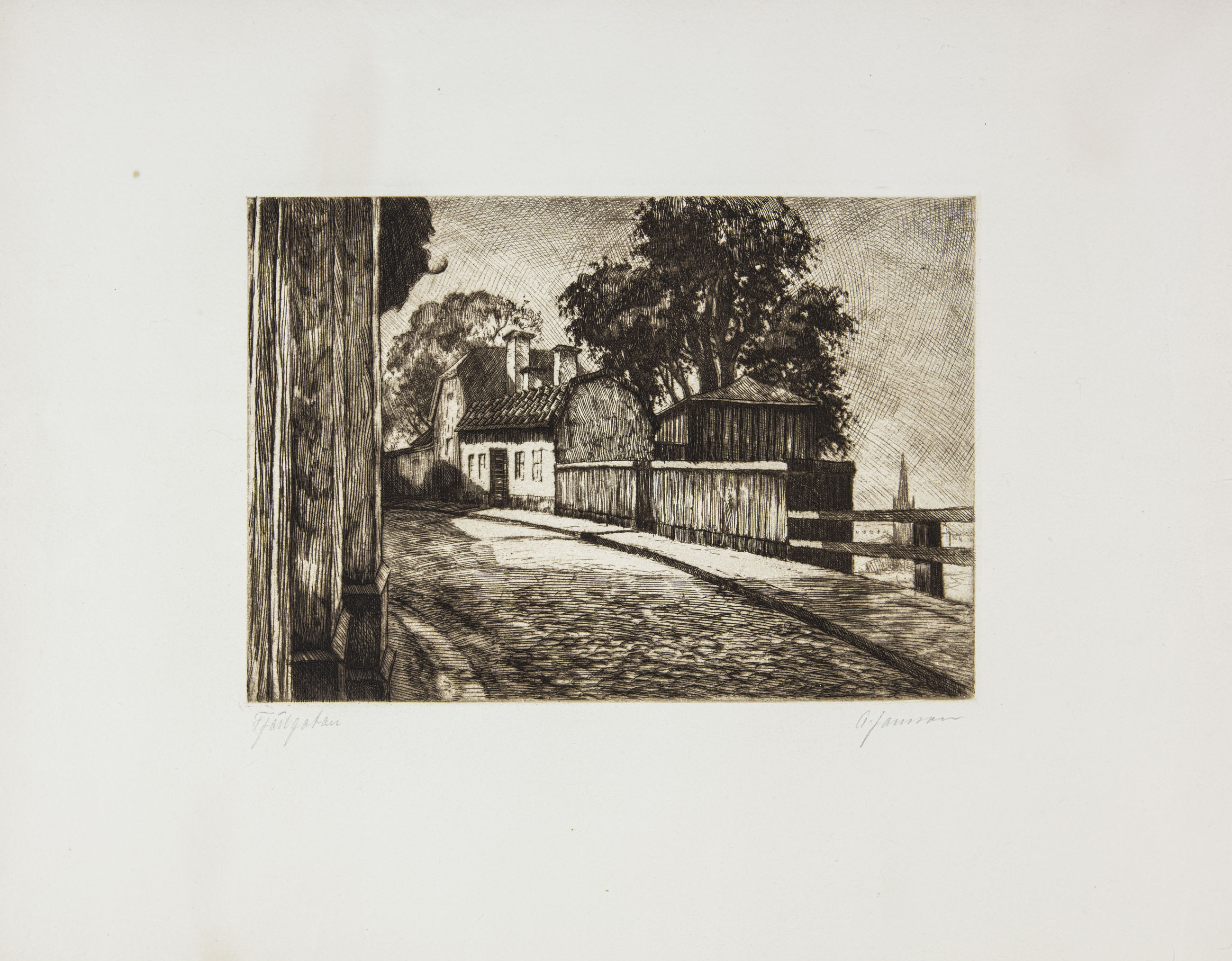 Fjäll street - Etching