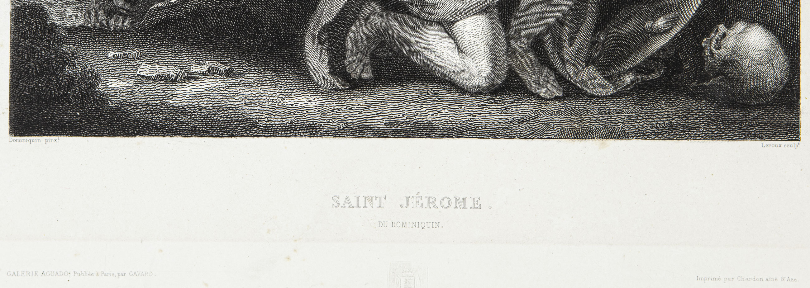 Engraving after Domenico Zampieri (Le Dominiquin) - Saint Jérome - 3