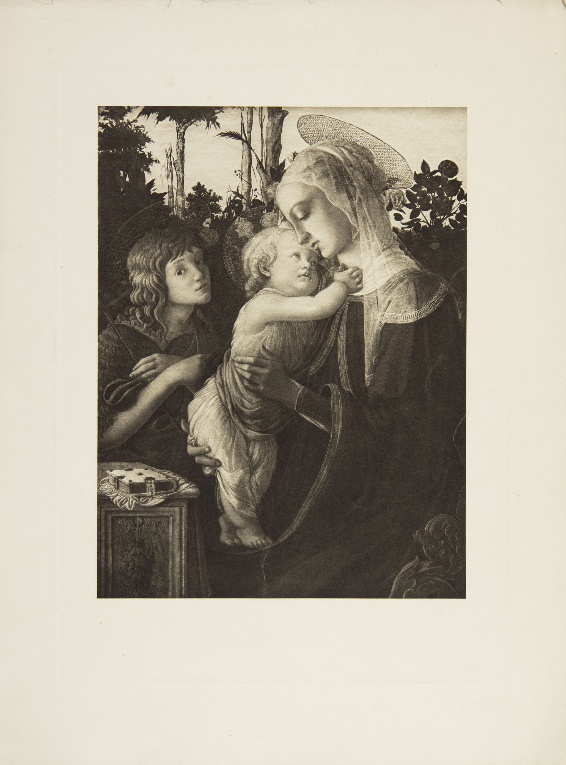 Madonna of the Rose Garden or Madonna and Child with St John the Baptist