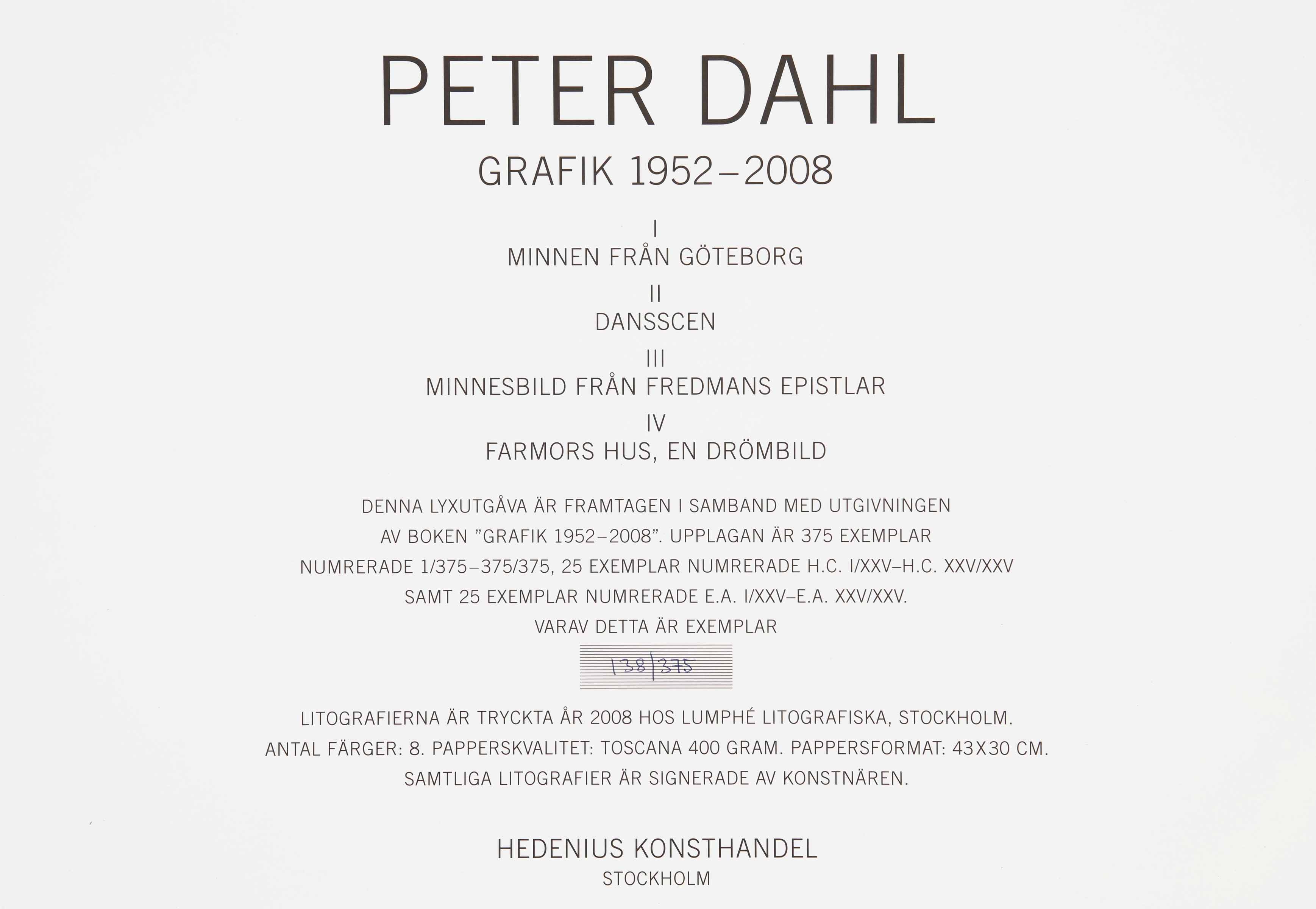 Minnesbild från Fredmans Epistlar - Grafik 1952-2008 - 3