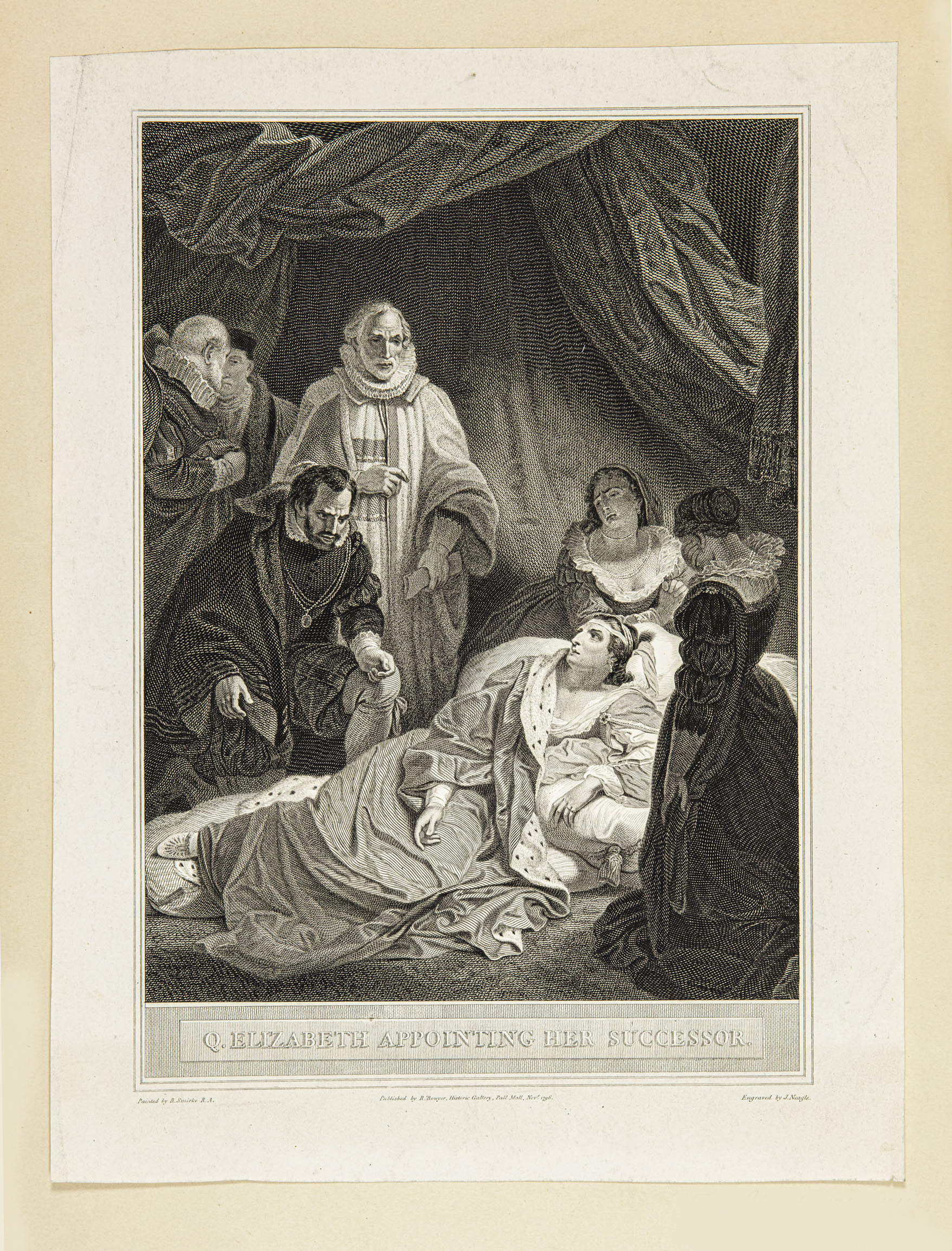 Elizabeth appointing her successor (Efter Robert Smirke)