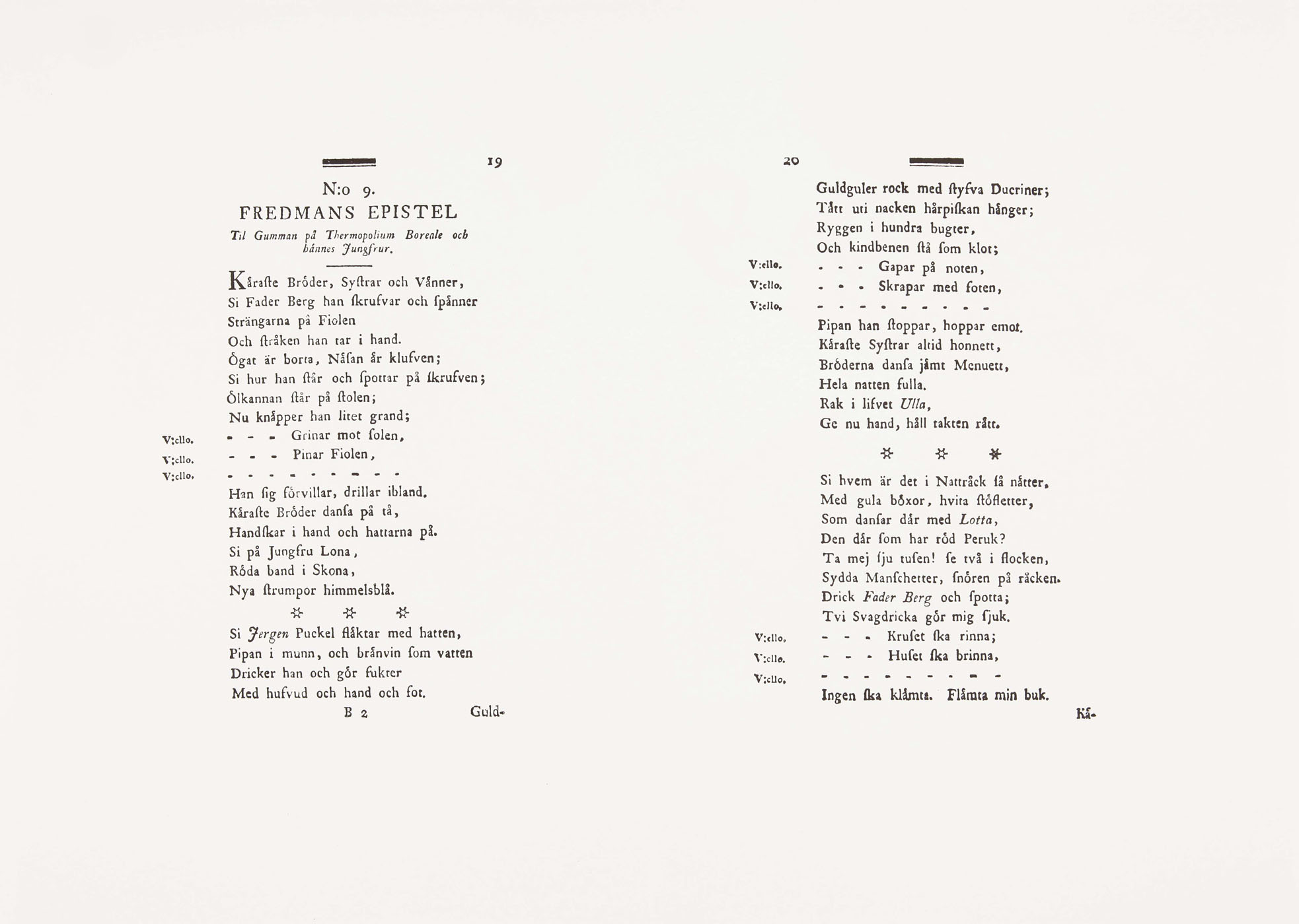 Epistle of Fredman no. 9 - 2