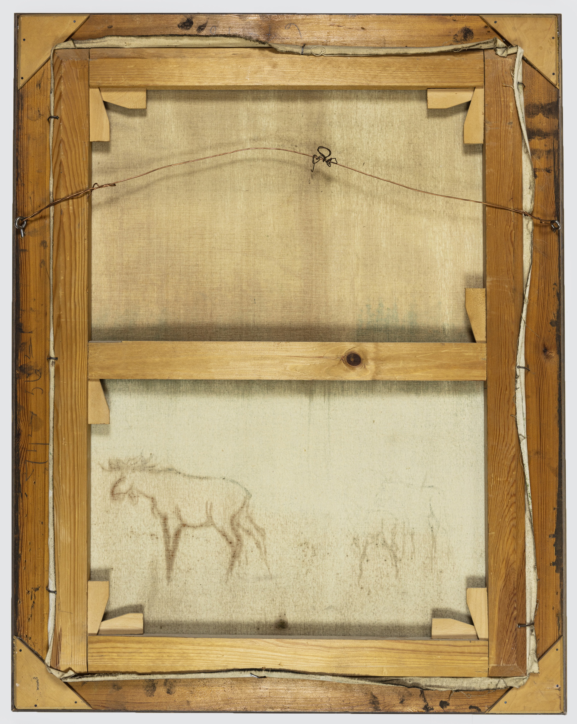 Nature motif with moose - 3