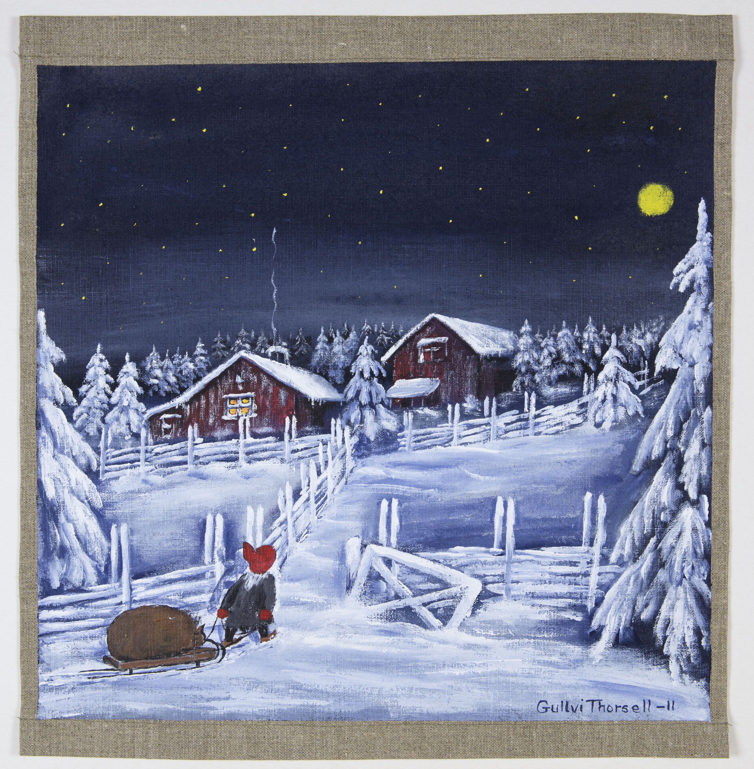 Julmotiv med tomtar #1