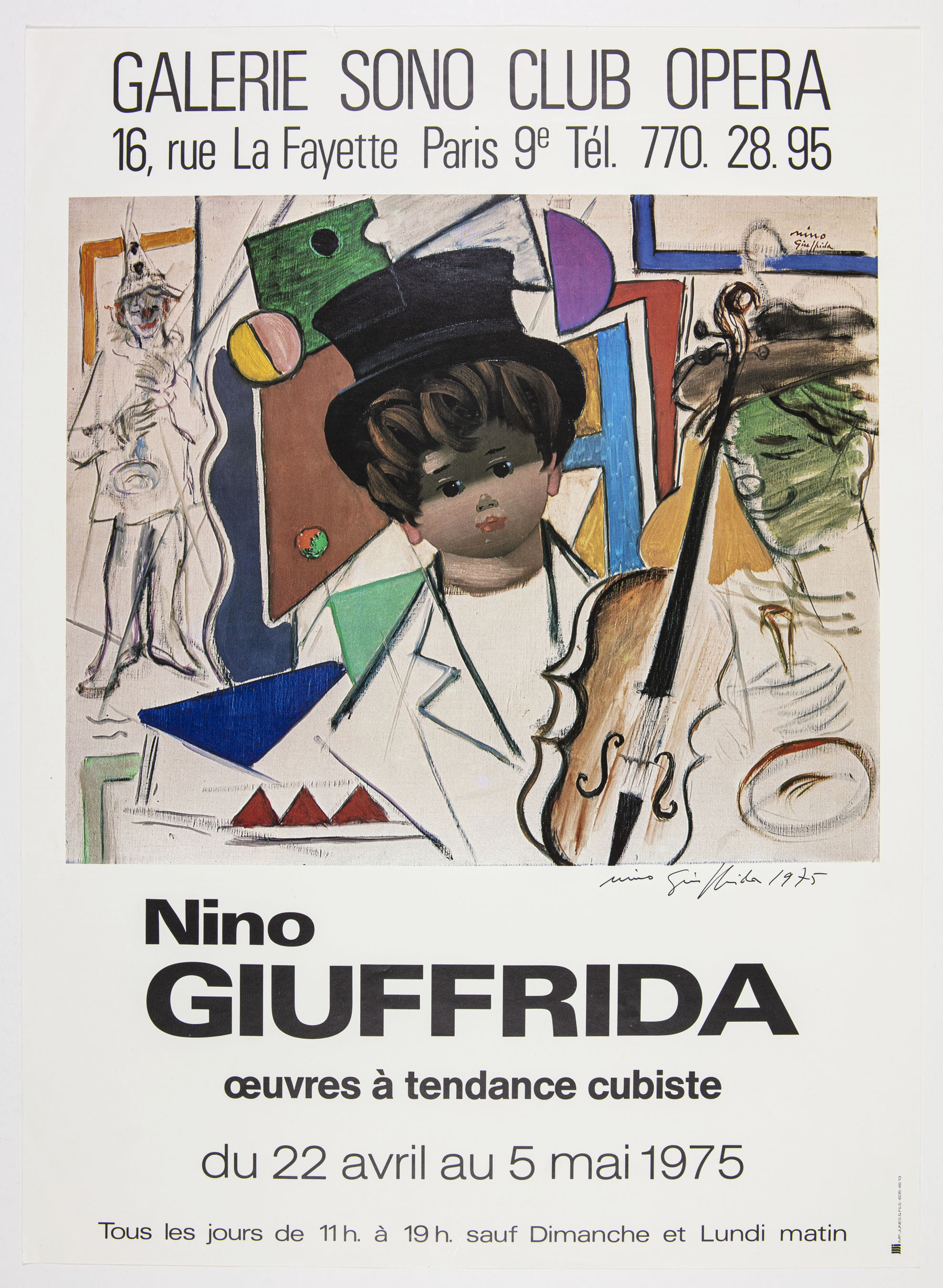 Exhibition poster - 1975 - Signed