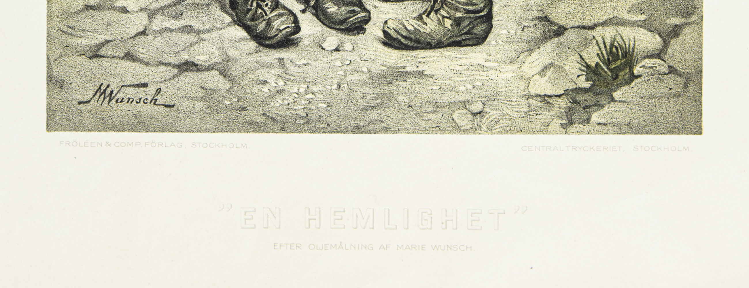 Lithographic Print after Marie Wunsch - A secret - 3