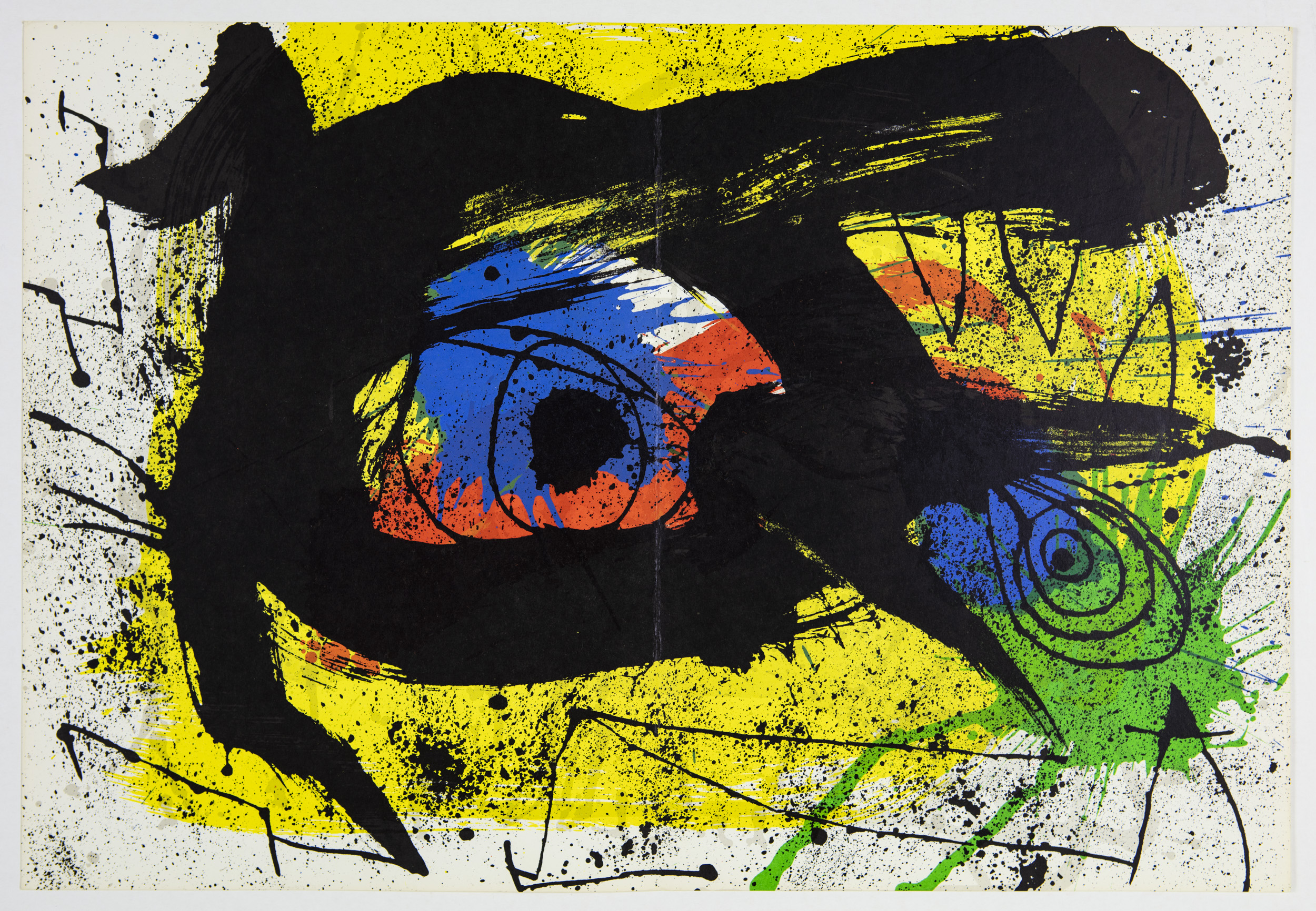 Derriere le Miroir No.203 ミロ 1973」ダブル頁のオリジナルリト3点入