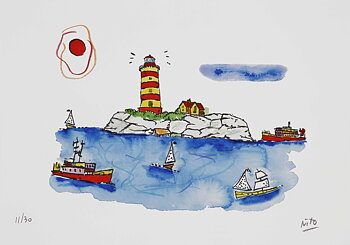 Lighthouse and sea II