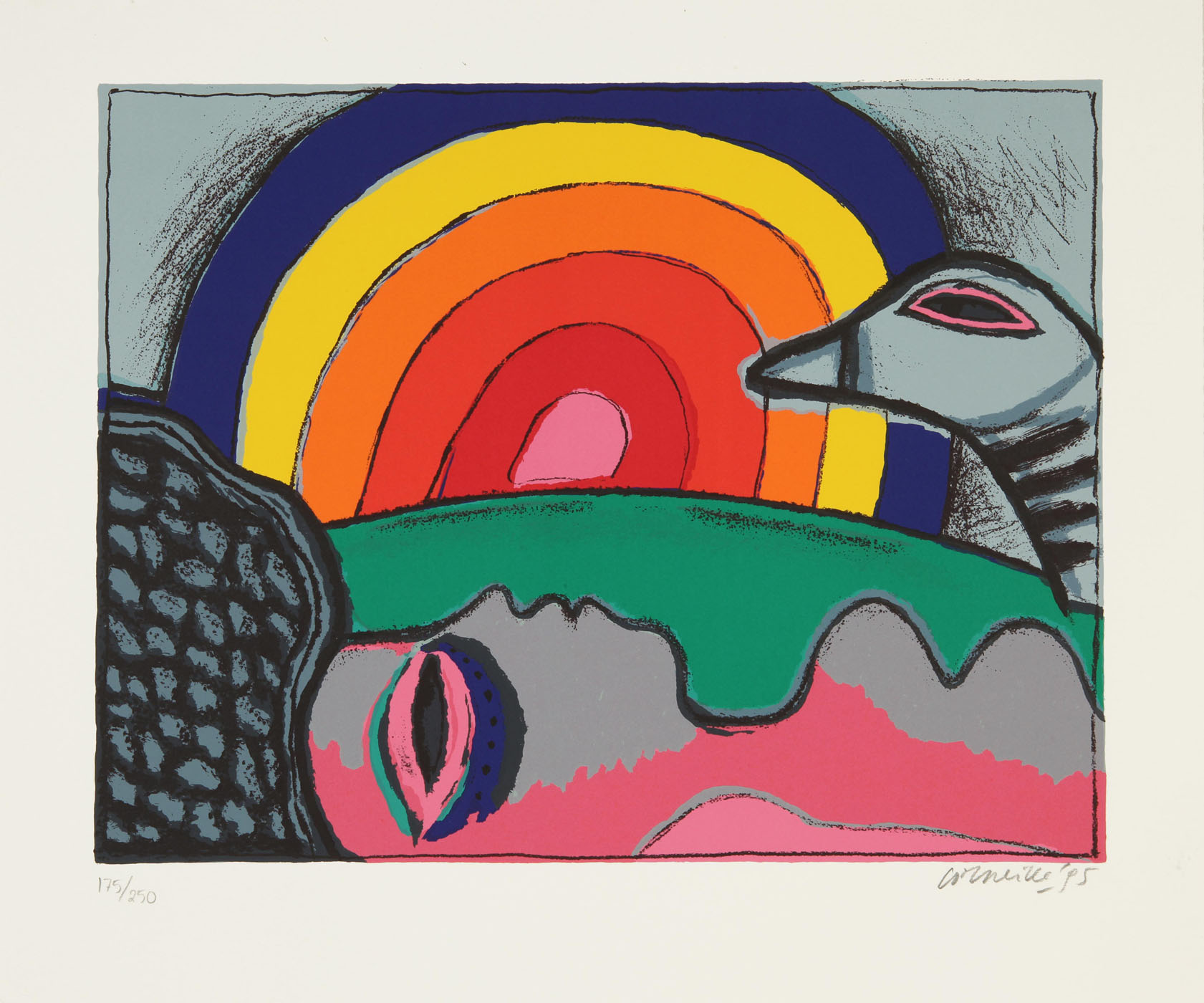 Femme à l'arc en ciel