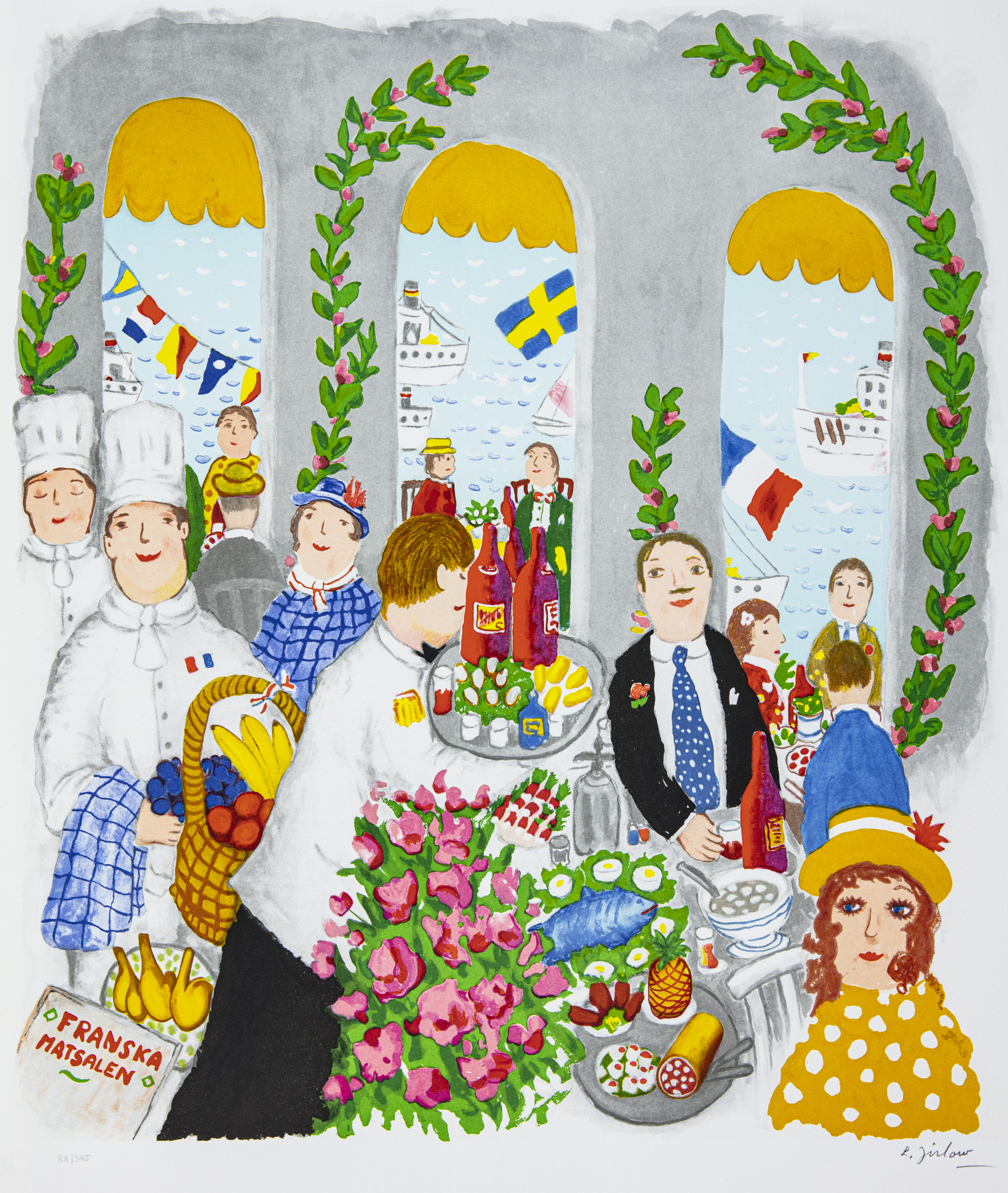 Franska Matsalen Grand Hotell med utsikt mot Stockholms Ström - Stockholmsbilder - 2