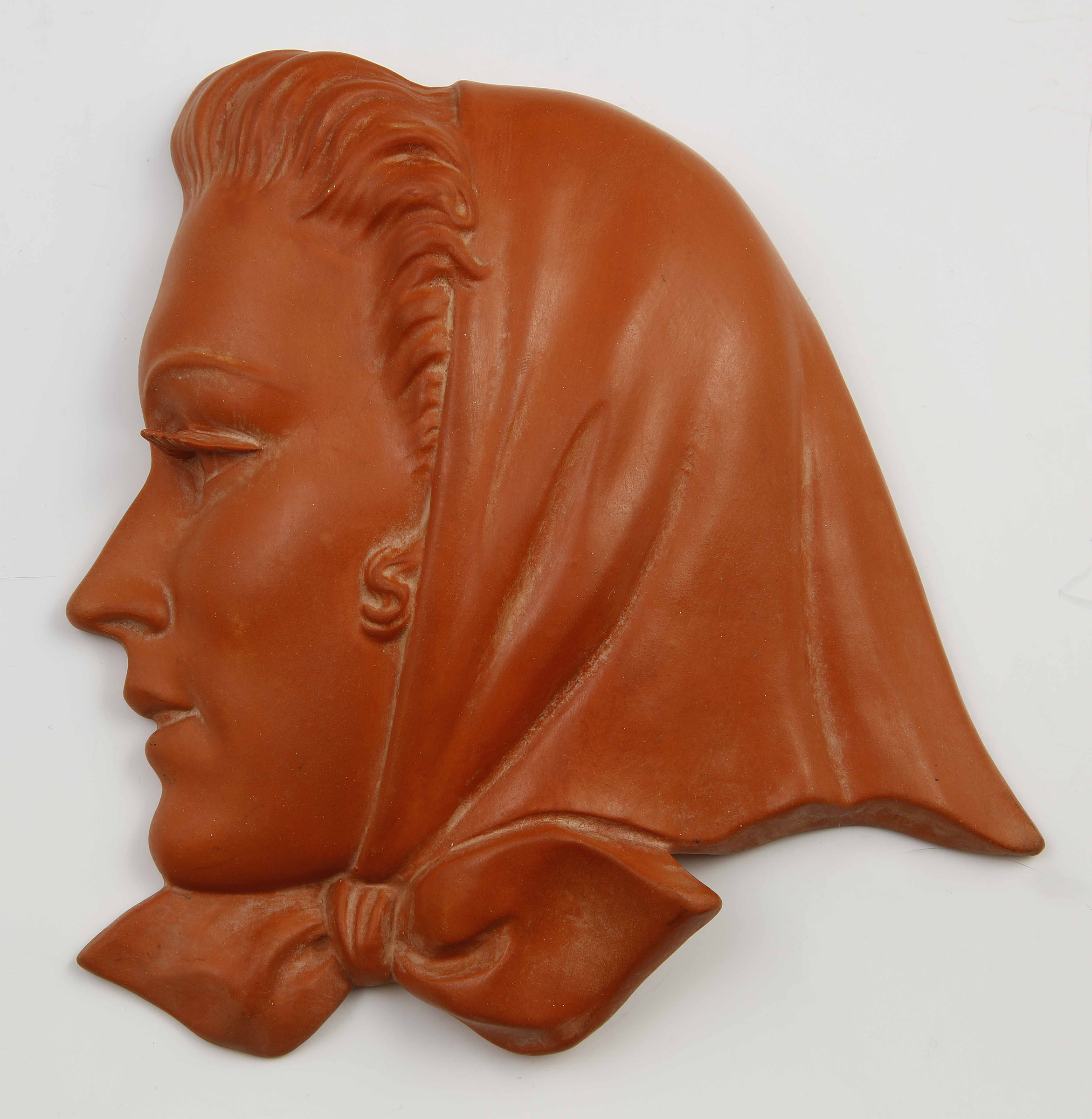 Lady with Headscarf - FX 145 (TMK-1) - Terracotta Wall Mask